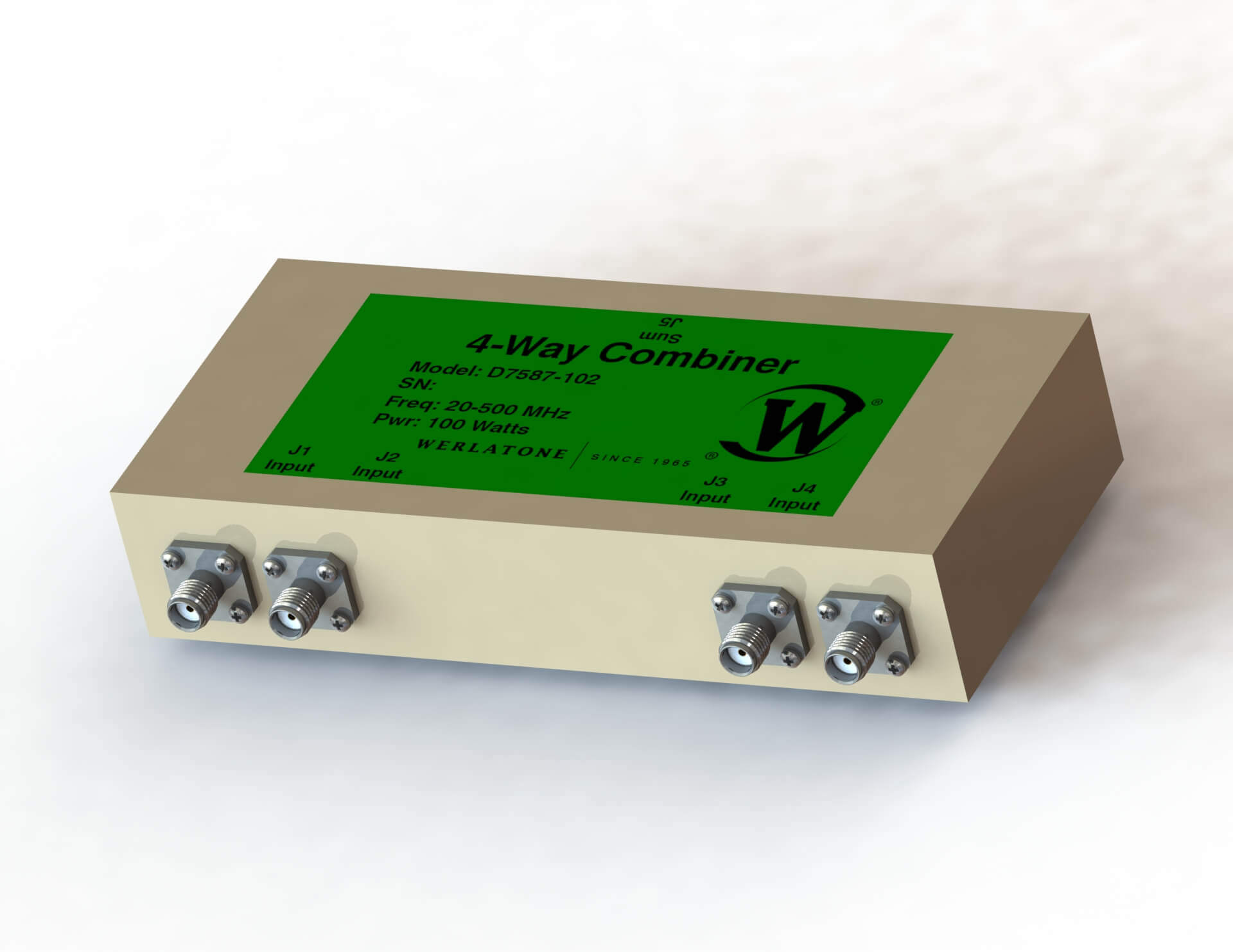 5-20MHz Werlatone 1000W RF Combiner / Splitter D10210-632 4-way Shortwave HF 